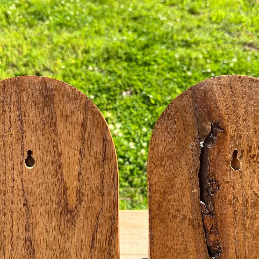 Vintage Handmade Wood Wall Shelves | Sconces | Set of 2